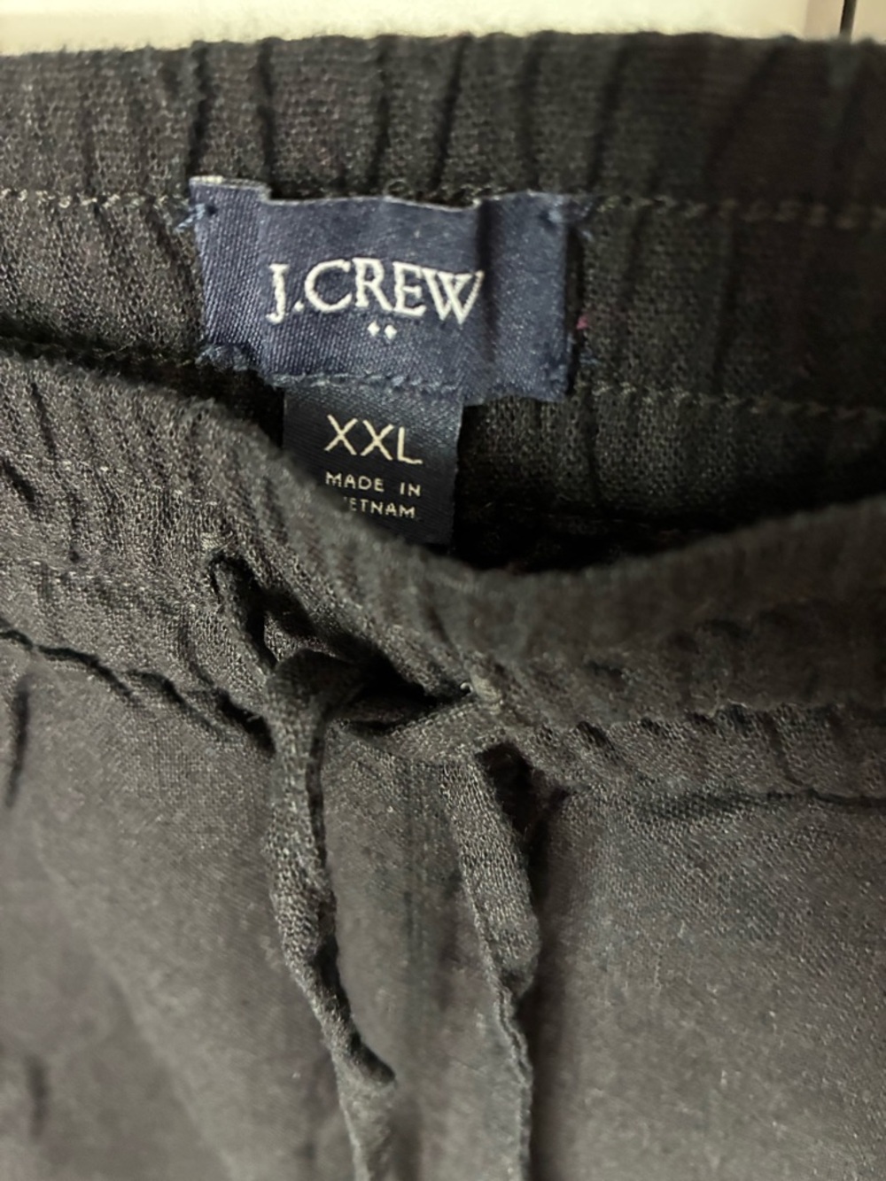 J.Crew Shorts Women’s XXL Black Linen Blend Elastic Waist Drawstring LIKE NEW! - Picture 5 of 6